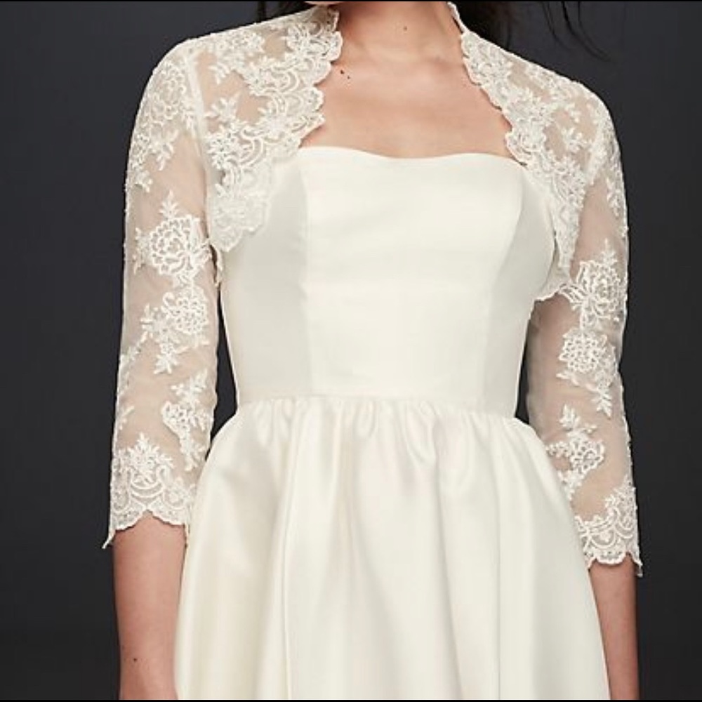 David’s Bridal Beaded Lace Jacket